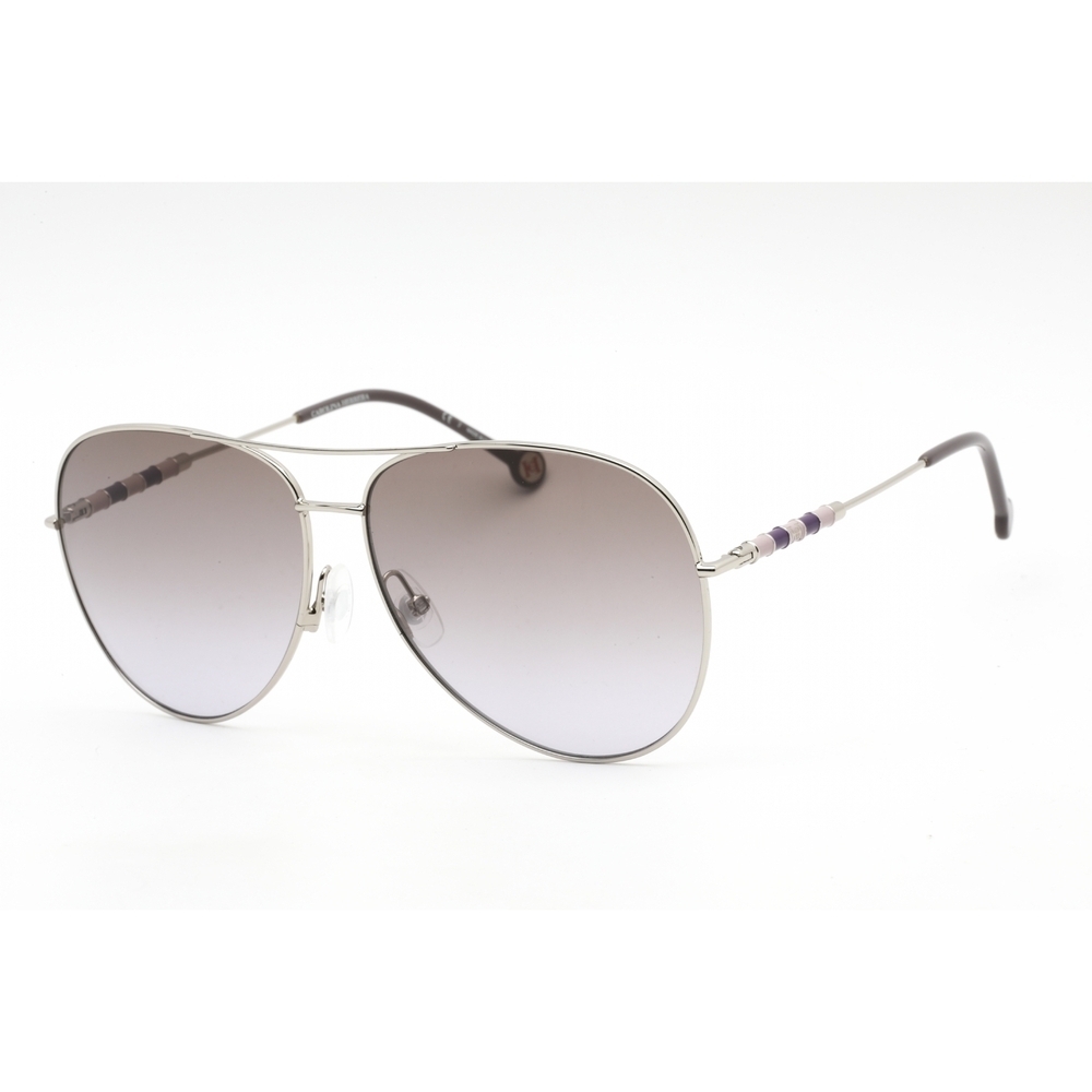 NWT Carolina Herrera CH 0034/S Light Gold Aviator 64mm Sunglasses
